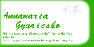 annamaria gyuricsko business card